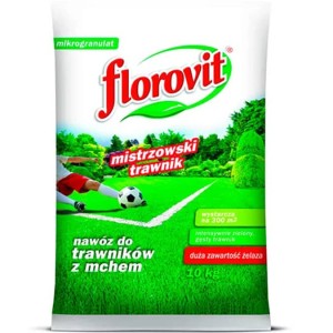 Гранулированное удобрение с большим содержанием железа - Florovit для газонов, 10кг